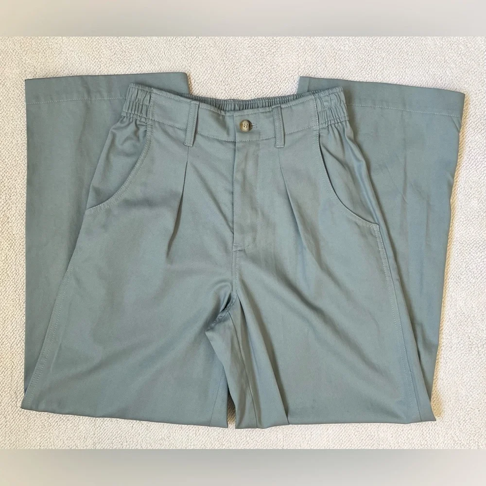 🆕Madewell Women’s The Neale Straight-Leg Pant in Drapeweave Overcast(Blue)Size 2 - Picture 4 of 16